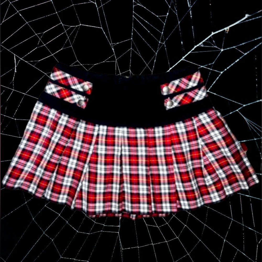 Tripp NYC✖️Tartan Red/Black Mini Skirt❤️